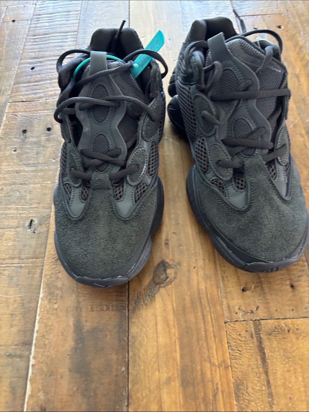 Adidas Yeezy Black Athletic Sneakers with box